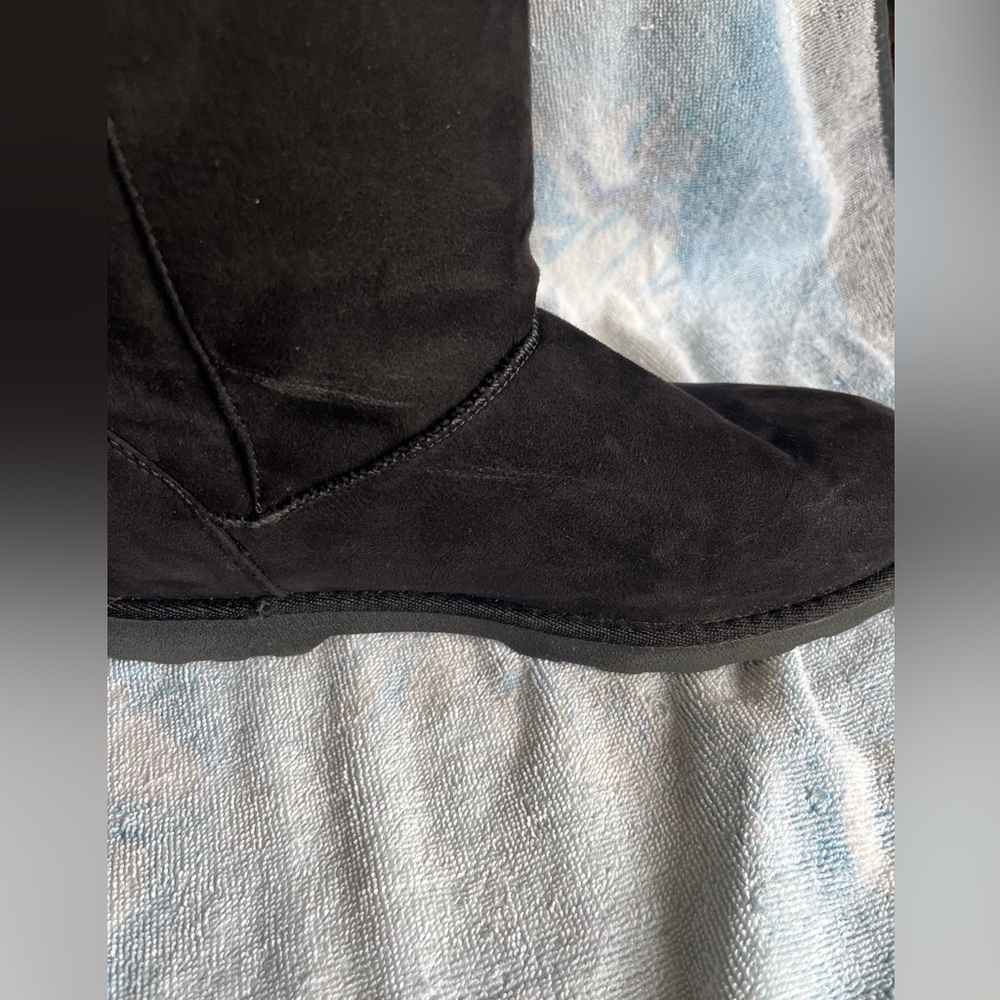 Falls Creek Faux Fur Black Winter Boots Chelsea II - Picture 9 of 10